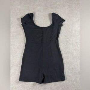 Black Short Sleeve Romper 1443